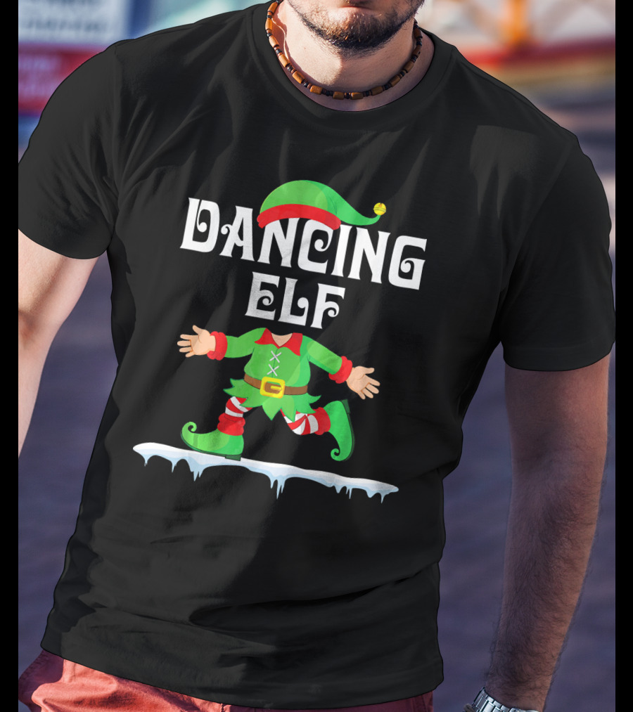 Dancing Elf Walking On Snow Dance T-Shirt