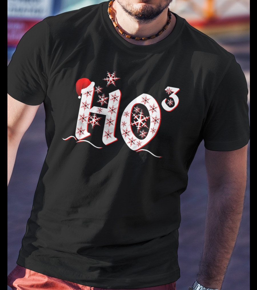 Christmas Ho Ho Ho Snowflake Santa Hat H₀³ T-Shirt