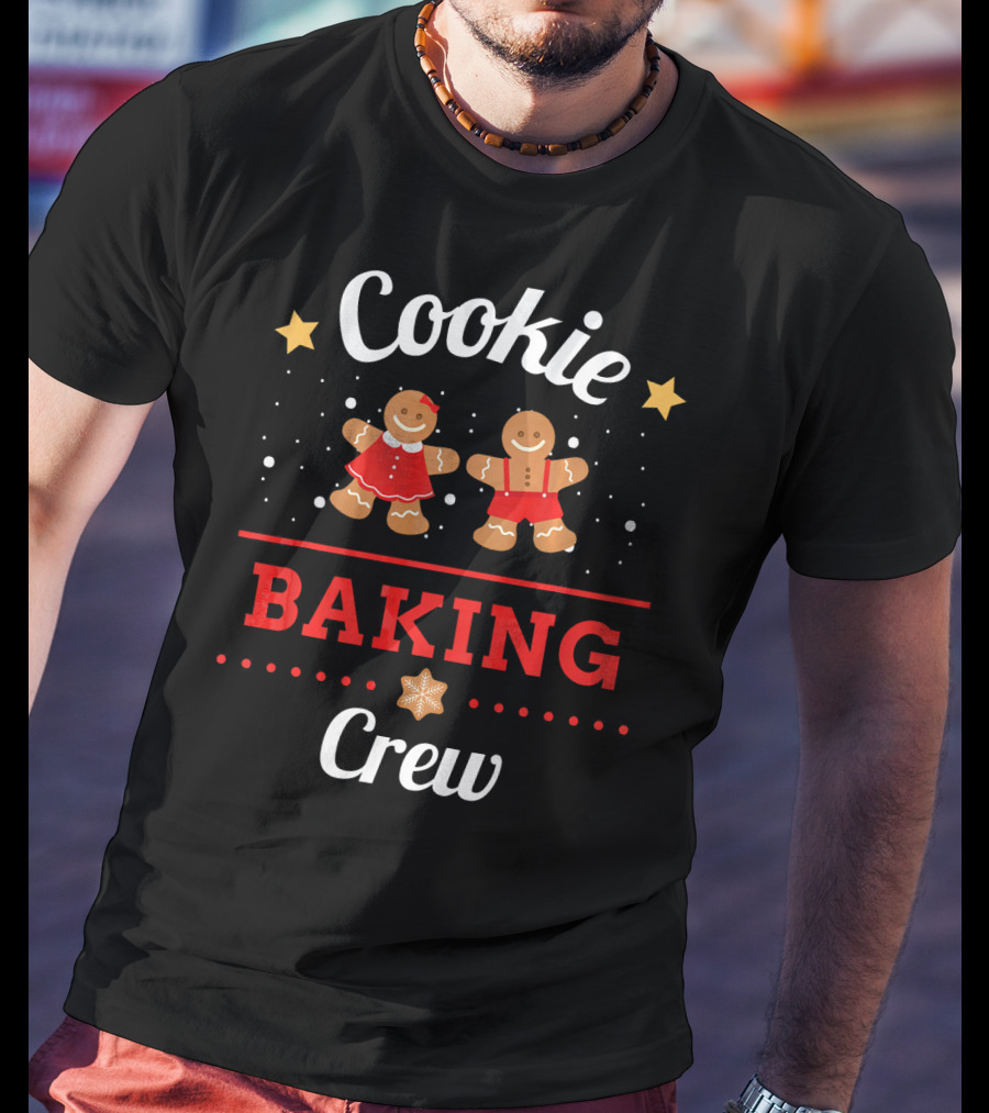 Cookie Baking Crew Gingerbread Christmas Stars T-Shirt