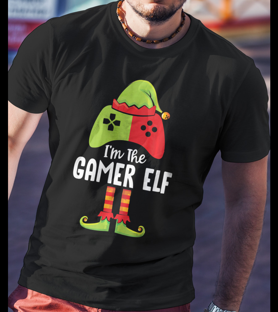 I'm The Gamer Elf Controller Hat Festive Costume T-Shirt