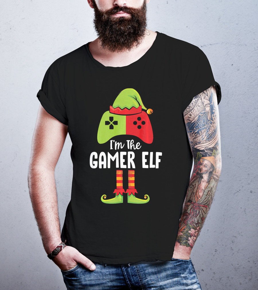 I'm The Gamer Elf Controller Hat Festive Costume T-Shirt
