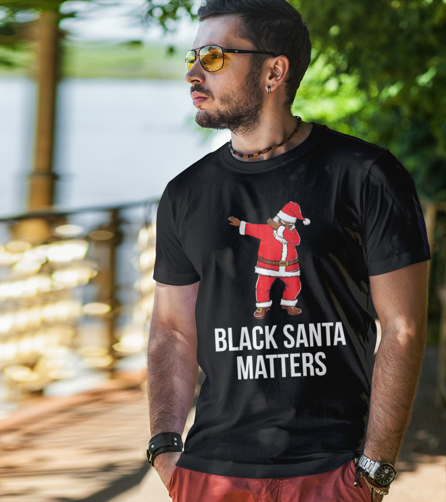 Black Santa Matters Dabbing Santa T-Shirt