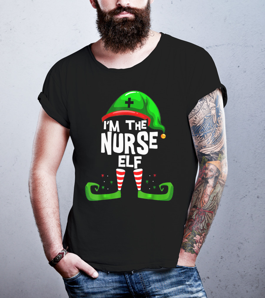 I'm The Nurse Elf RN Nurse Elf Christmas Costume T-Shirt