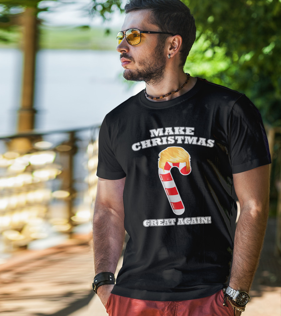 Make Christmas Great Again Candy Cane Holiday T-Shirt