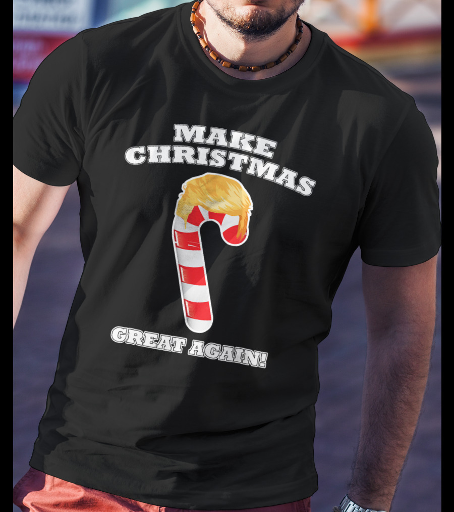 Make Christmas Great Again Candy Cane Holiday T-Shirt