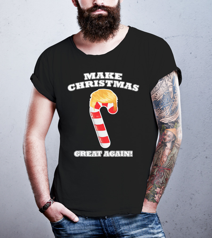 Make Christmas Great Again Candy Cane Holiday T-Shirt
