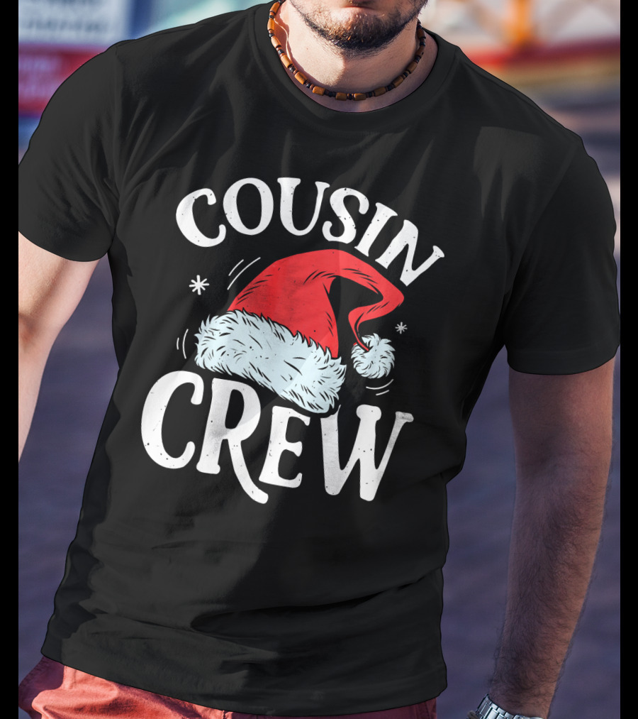 Cousin Crew Santa Hat Christmas T-Shirt