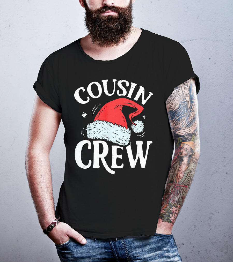Cousin Crew Santa Hat Christmas T-Shirt