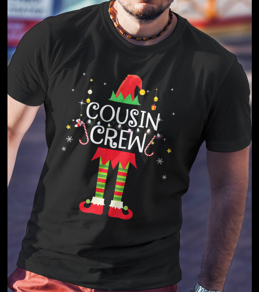 Cousin Crew Elf Holiday Matching Family T-Shirt