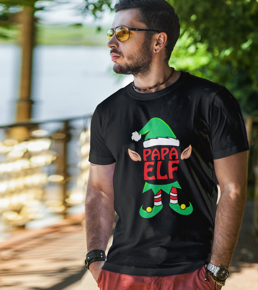 Papa ELF Family Christmas Costume T-Shirt