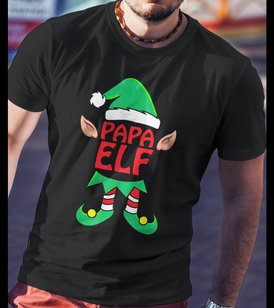 Papa ELF Family Christmas Costume T-Shirt