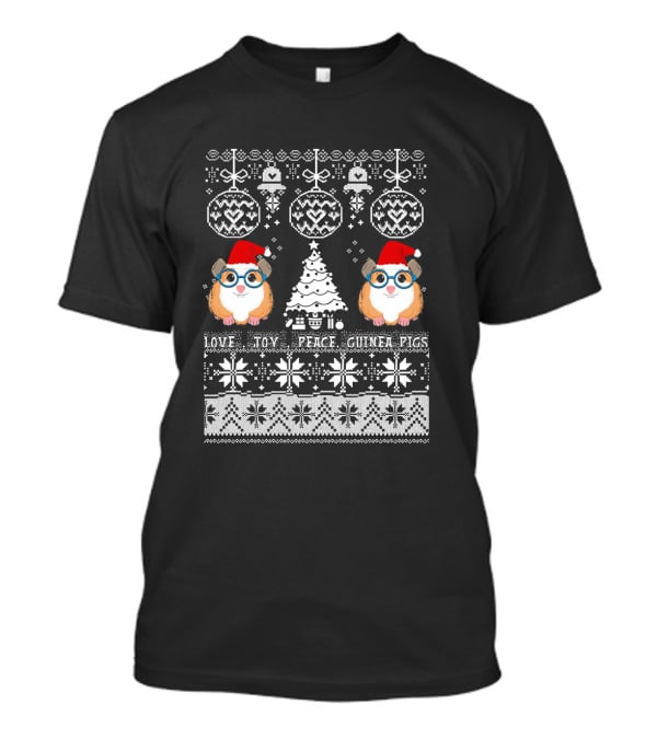 Love Toy Peace Guinea Pigs Christmas T-Shirt