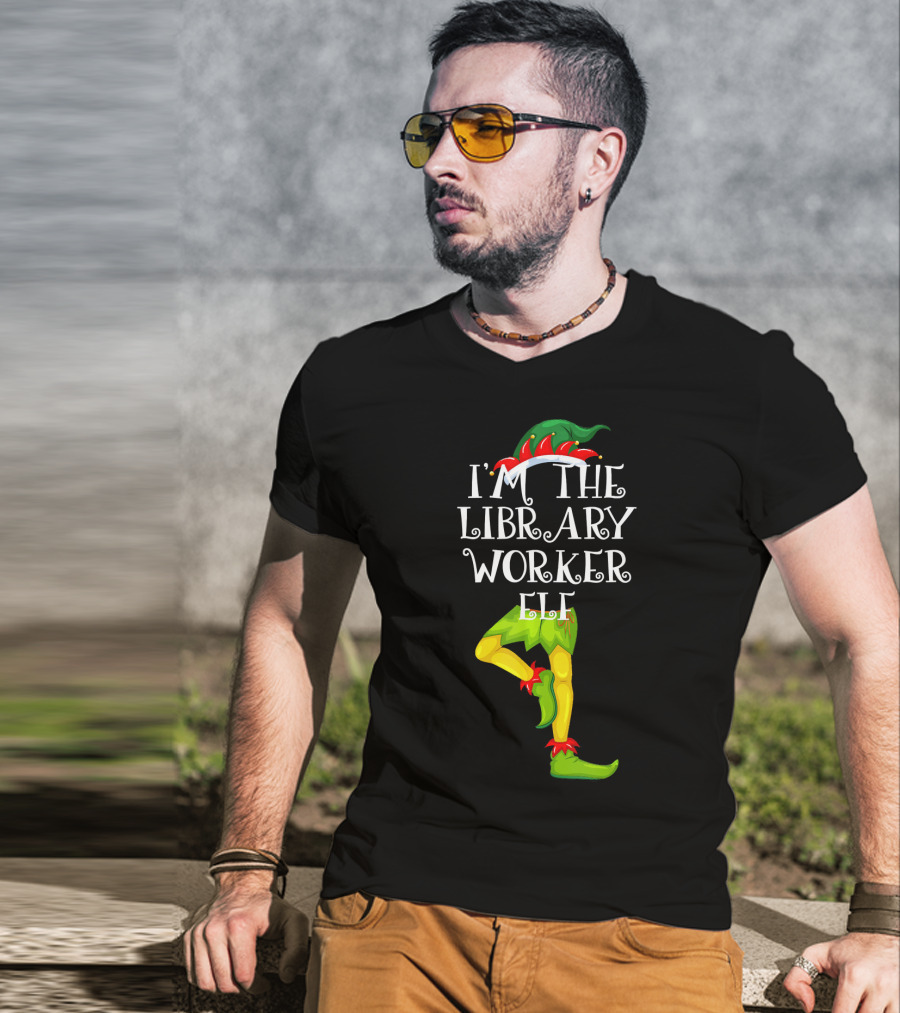 I'm The Library Worker Elf Family Matching T-Shirt