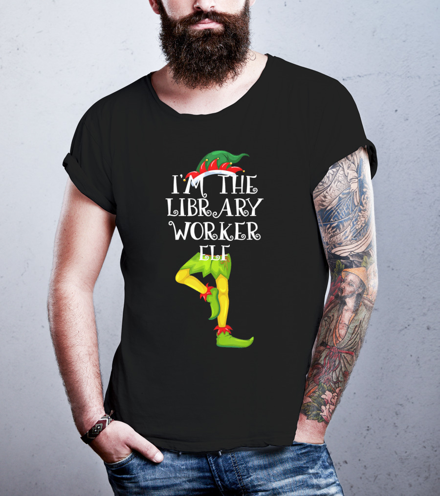 I'm The Library Worker Elf Family Matching T-Shirt