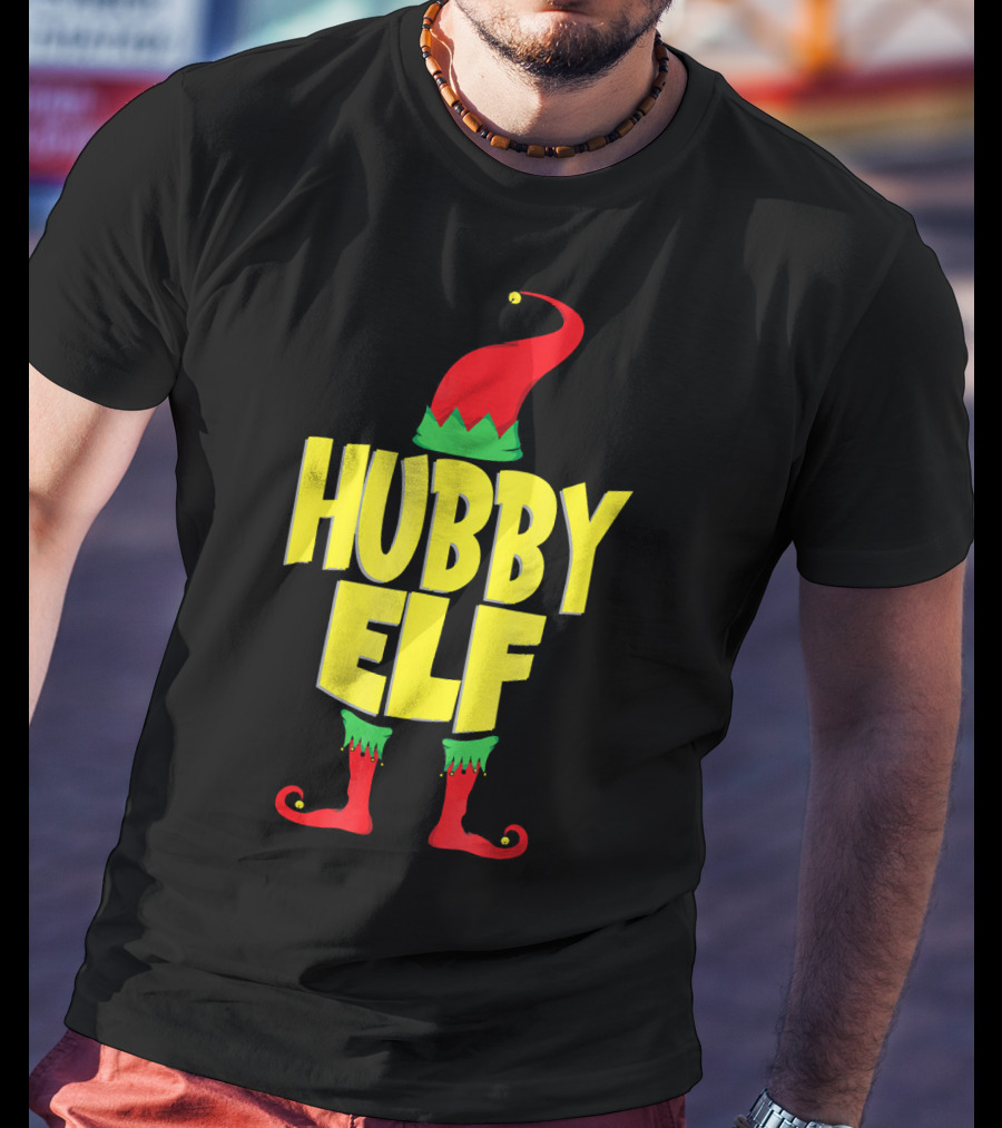 Hubby Elf Christmas Cute Cou T-Shirt
