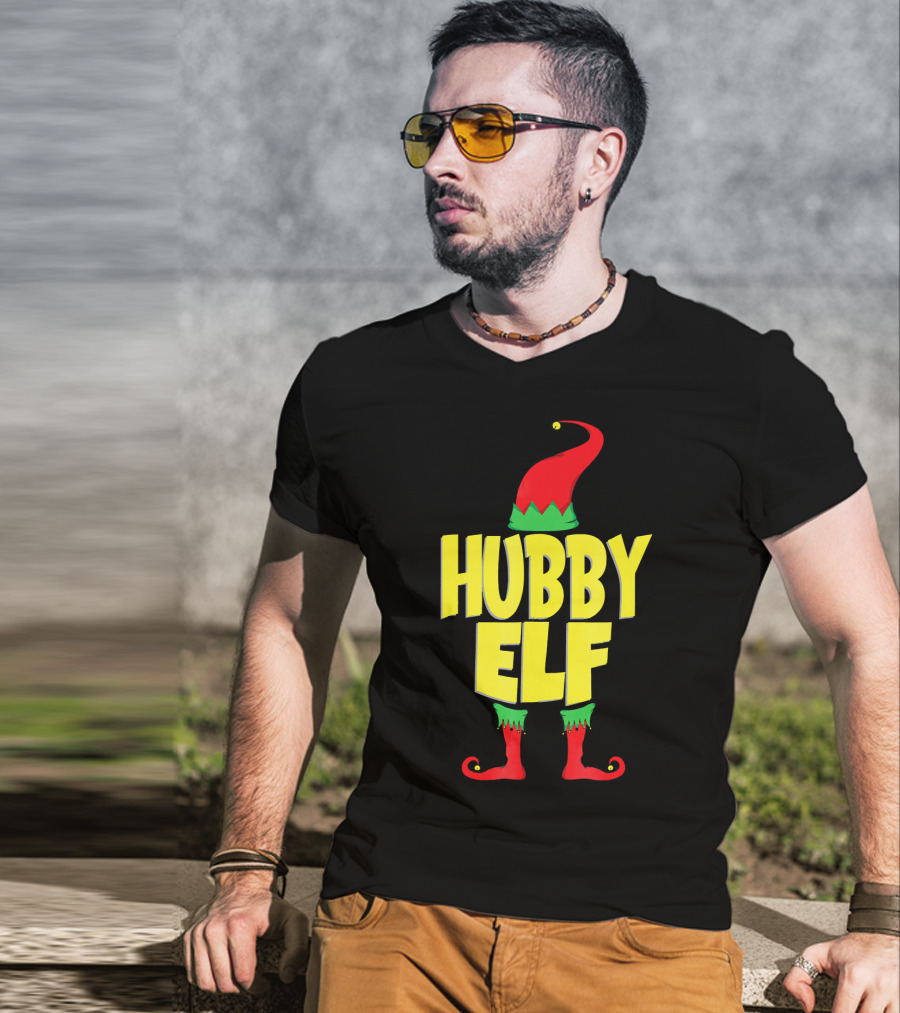 Hubby Elf Christmas Cute Cou T-Shirt