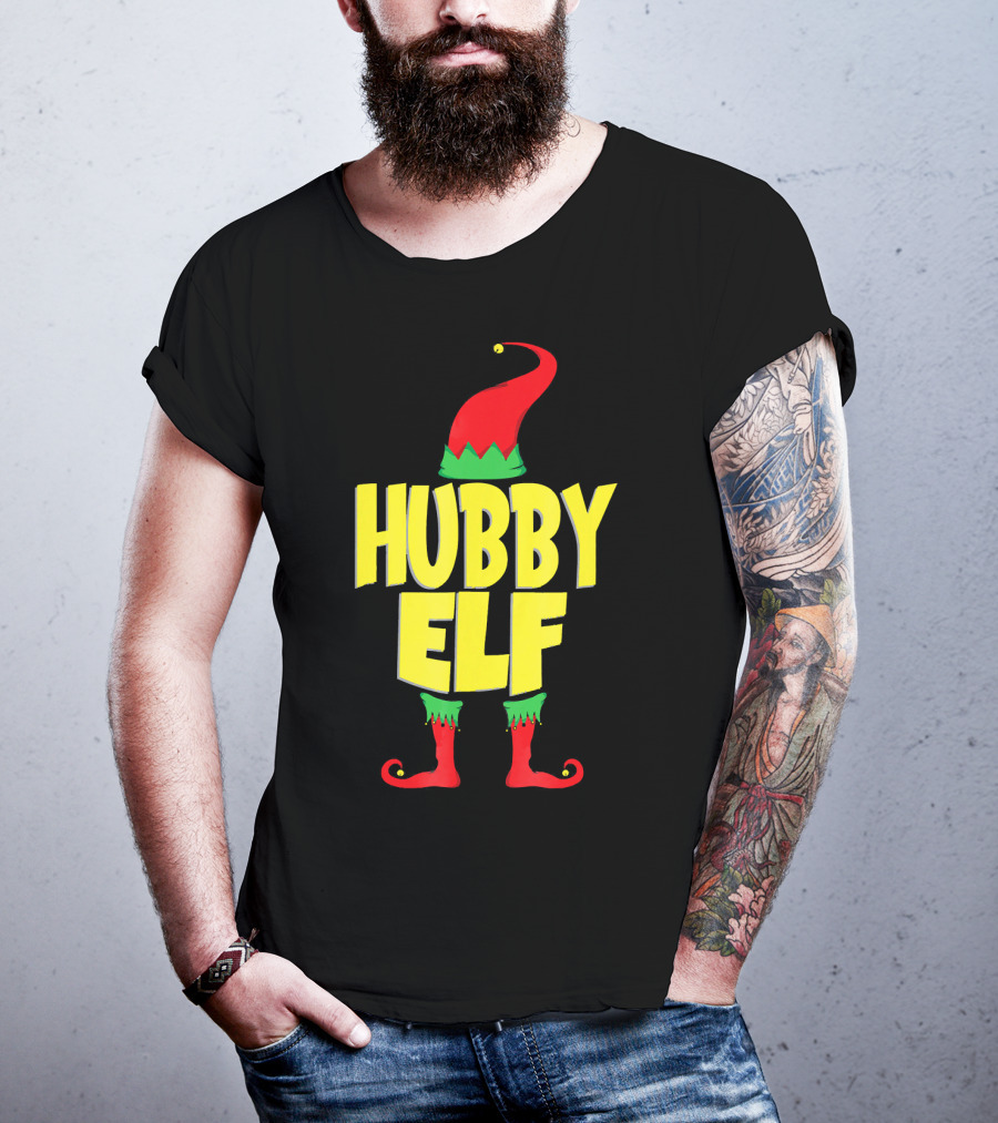Hubby Elf Christmas Cute Cou T-Shirt