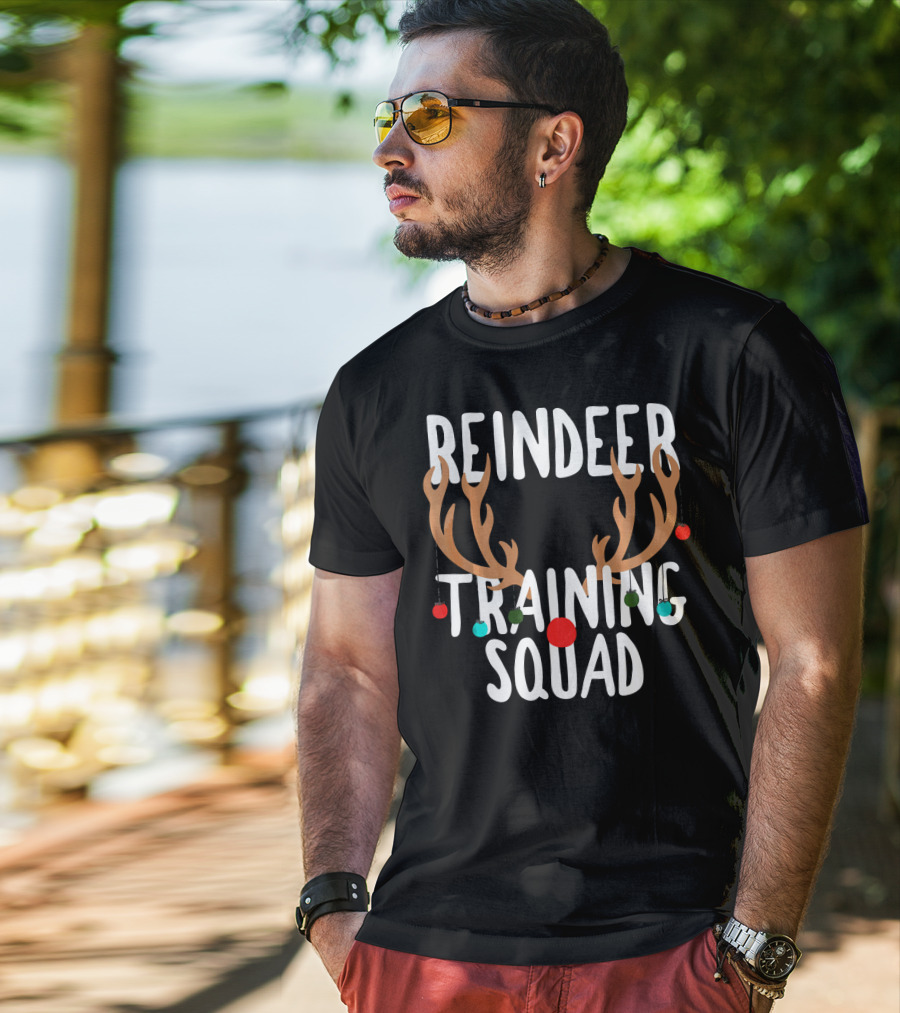 Reindeer Training Squad Team Antler Ornaments T-Shirt