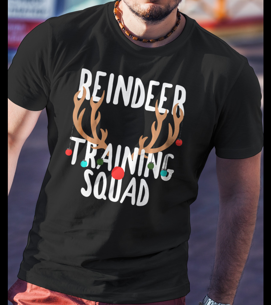 Reindeer Training Squad Team Antler Ornaments T-Shirt