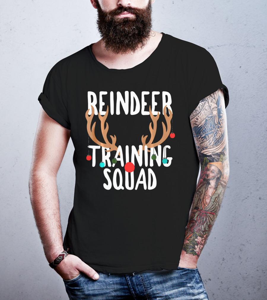 Reindeer Training Squad Team Antler Ornaments T-Shirt