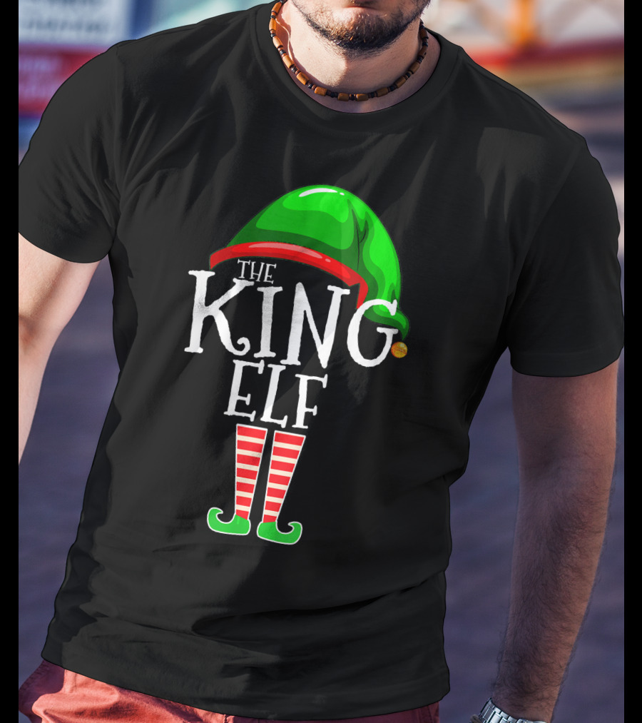 The King Elf Family Matching Group Christmas Outfit Holiday Helper T-Shirt