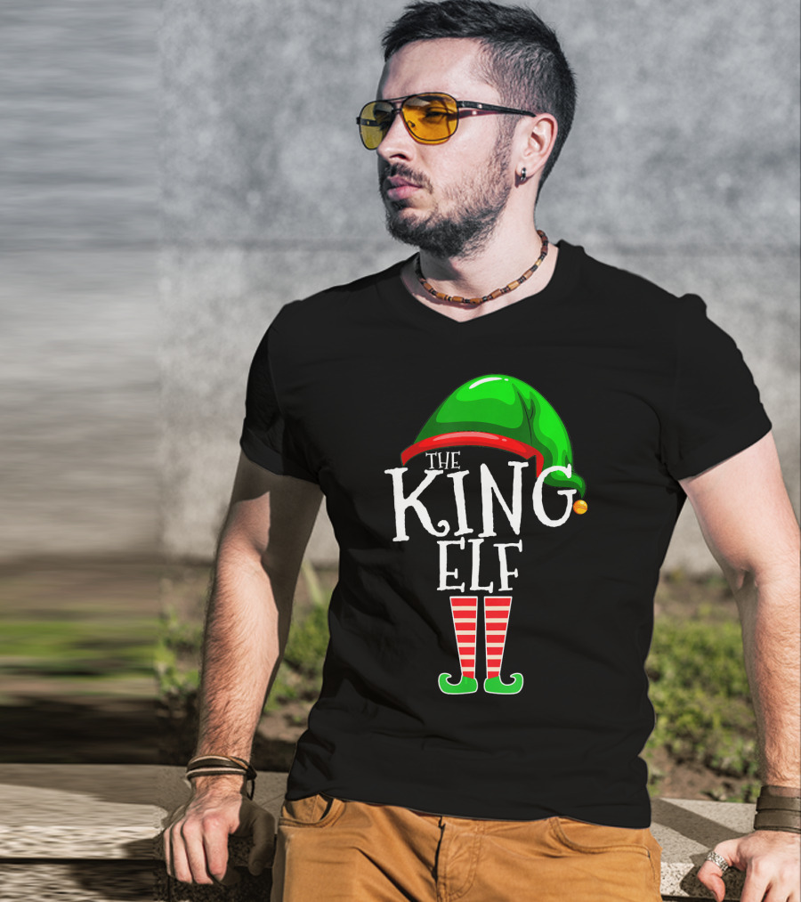 The King Elf Family Matching Group Christmas Outfit Holiday Helper T-Shirt
