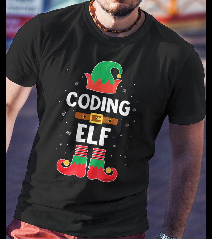 CODING ELF Christmas Computer Me Festive T-Shirt
