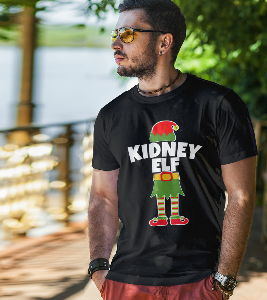 Kidney Elf Nephrologist Nephrology Nurse Christmas T-Shirt