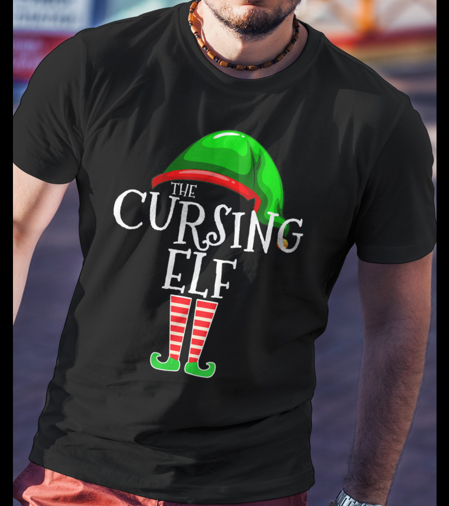 The Cursing Elf Family Matching Holiday Humor T-Shirt
