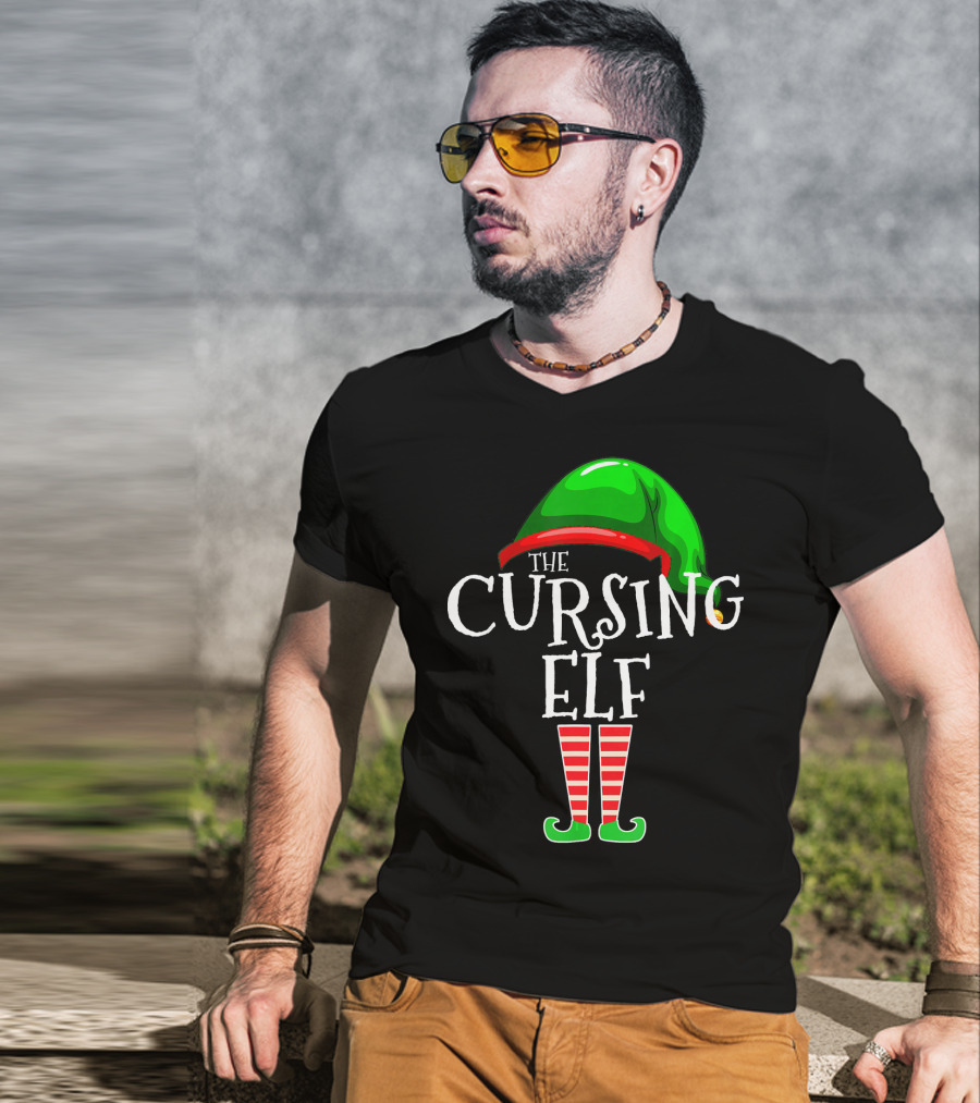 The Cursing Elf Family Matching Holiday Humor T-Shirt