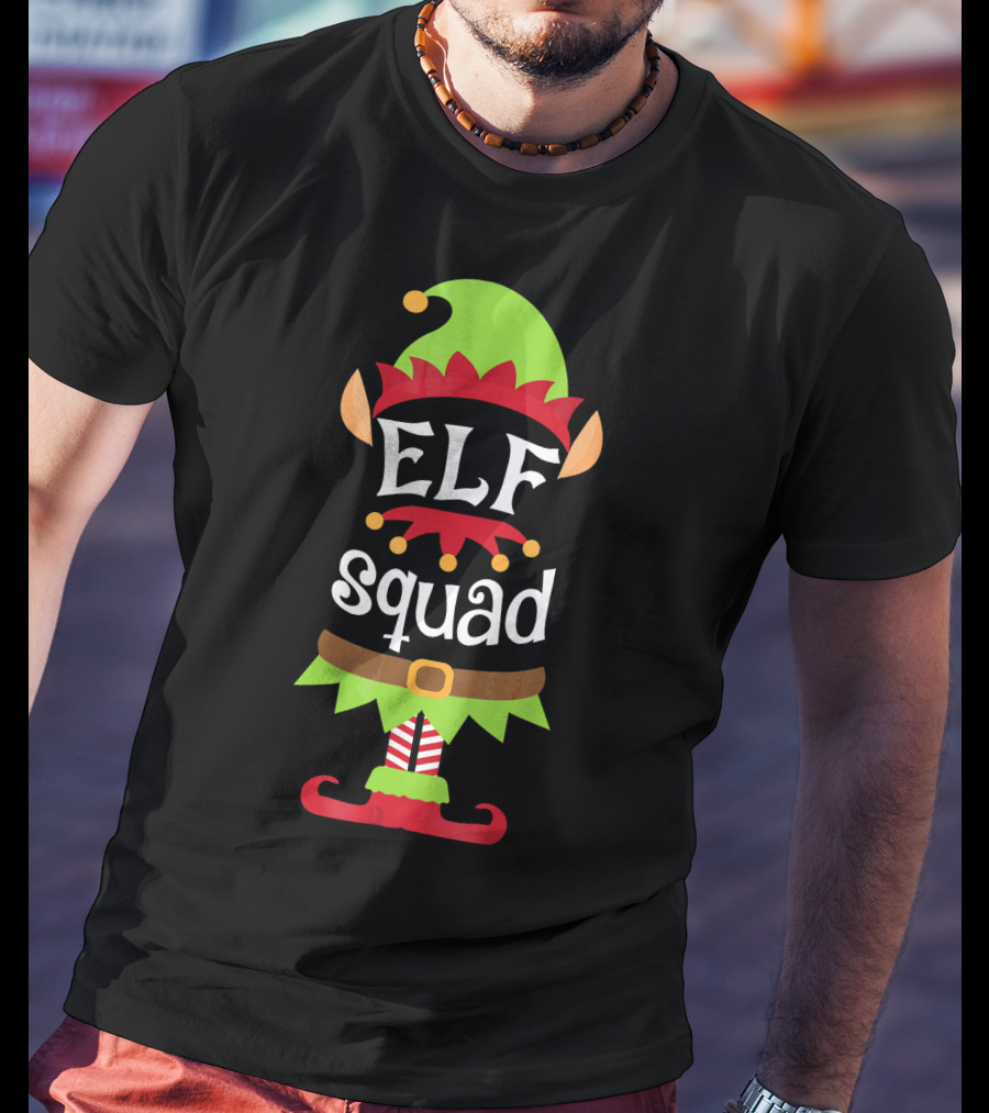 ELF Squad Christmas Funny X Mas Costume T-Shirt