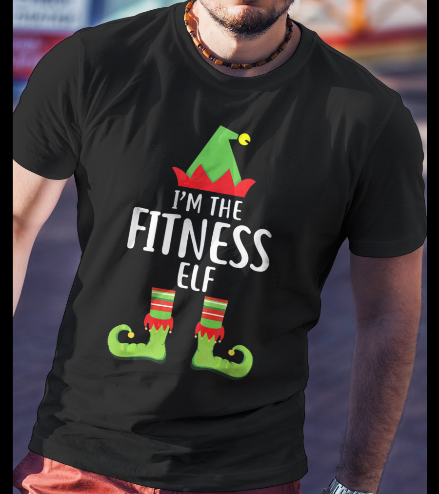 I'M The Fitness Elf Matching Family Group Holiday Humor T-Shirt