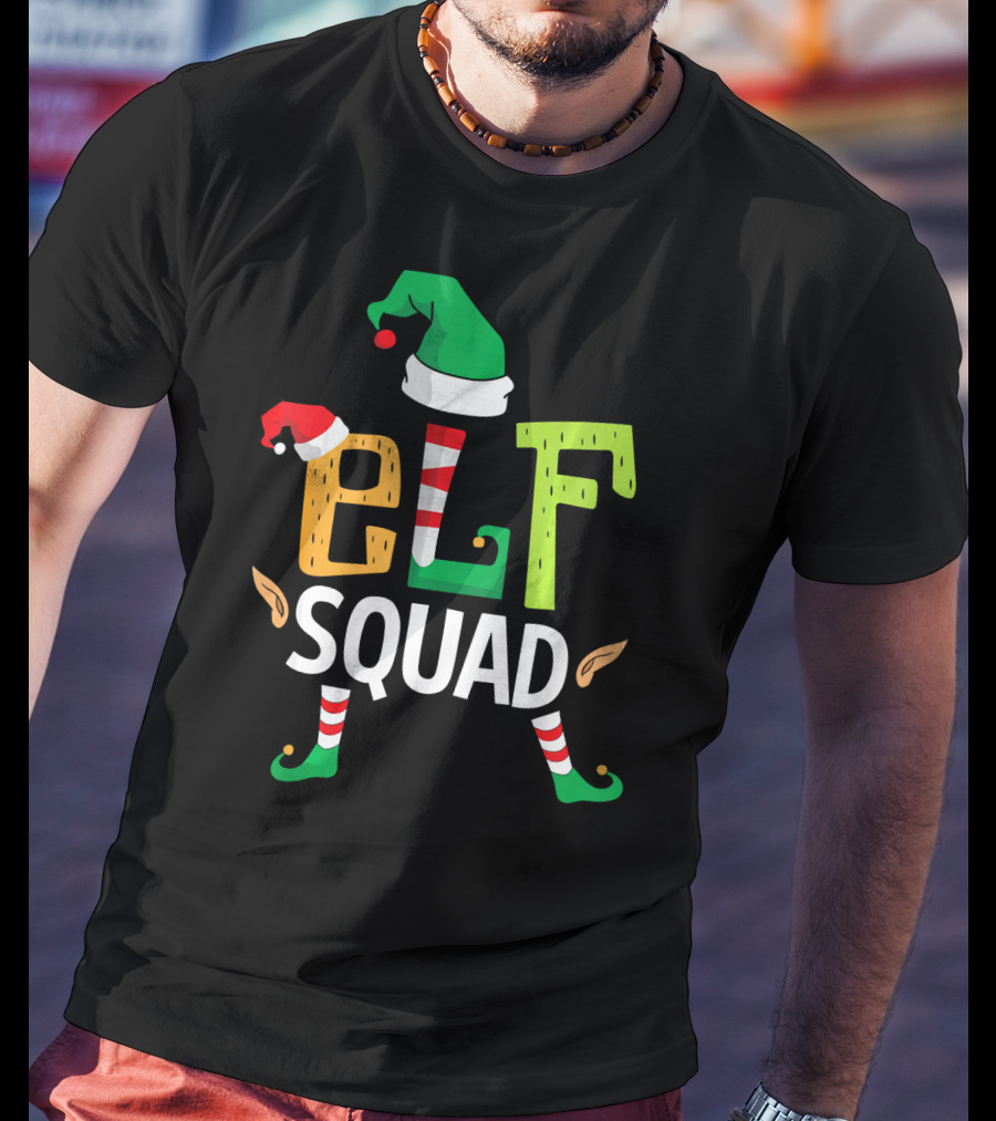 Elf Squad Funny Elves Family Christmas T-Shirt