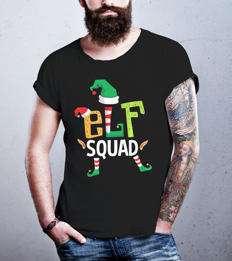 Elf Squad Funny Elves Family Christmas T-Shirt