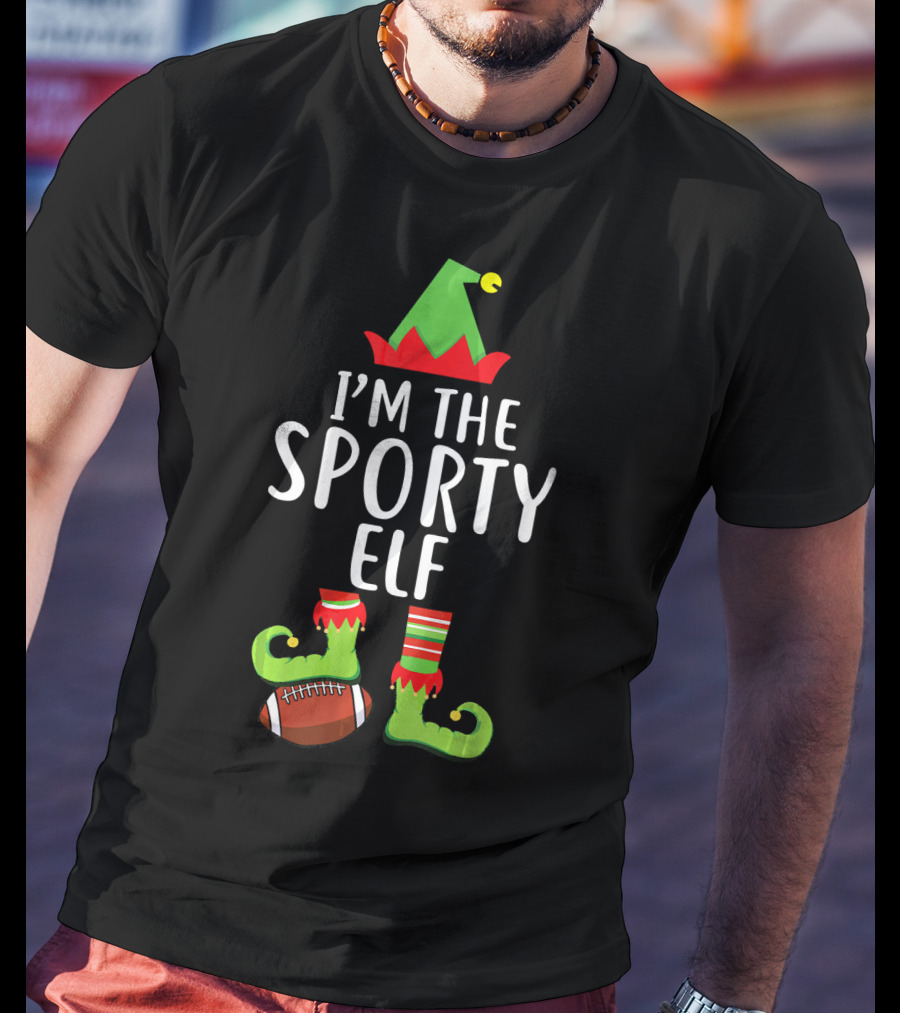 I'm The Sporty Elf Rugby Holiday T-Shirt