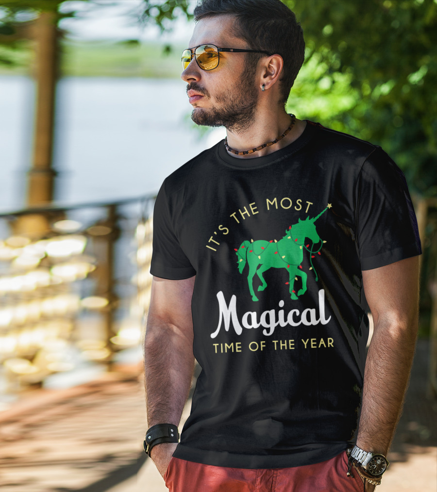 It's The Most Magical Time Of The Year Christmas Unicorn T-Shirt