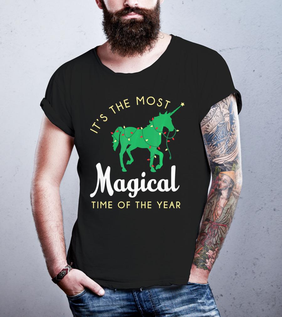 It's The Most Magical Time Of The Year Christmas Unicorn T-Shirt