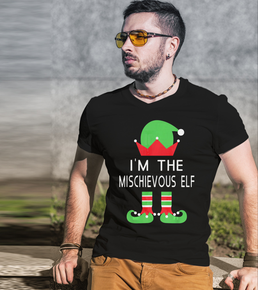 I'm The Mischievous Elf Christmas Costume Outfit Holiday Decoration T-Shirt