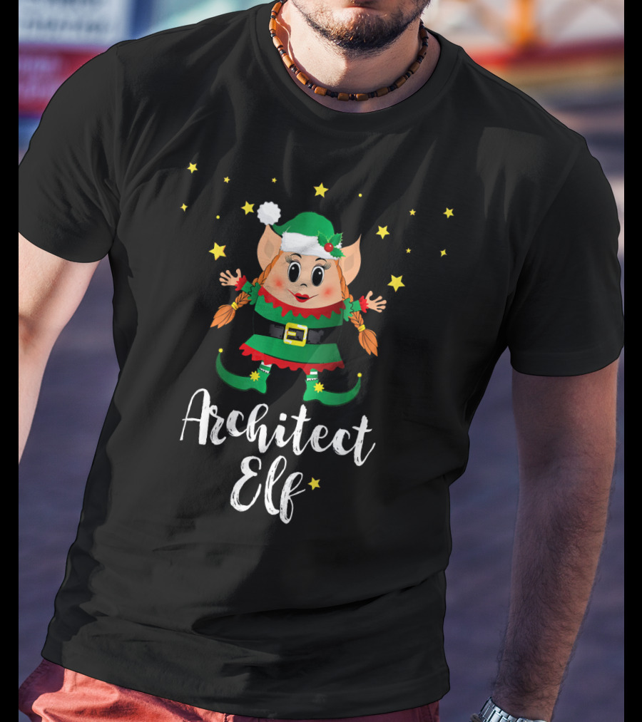 Architect Elf Women Matching Family Christmas T-Shirt
