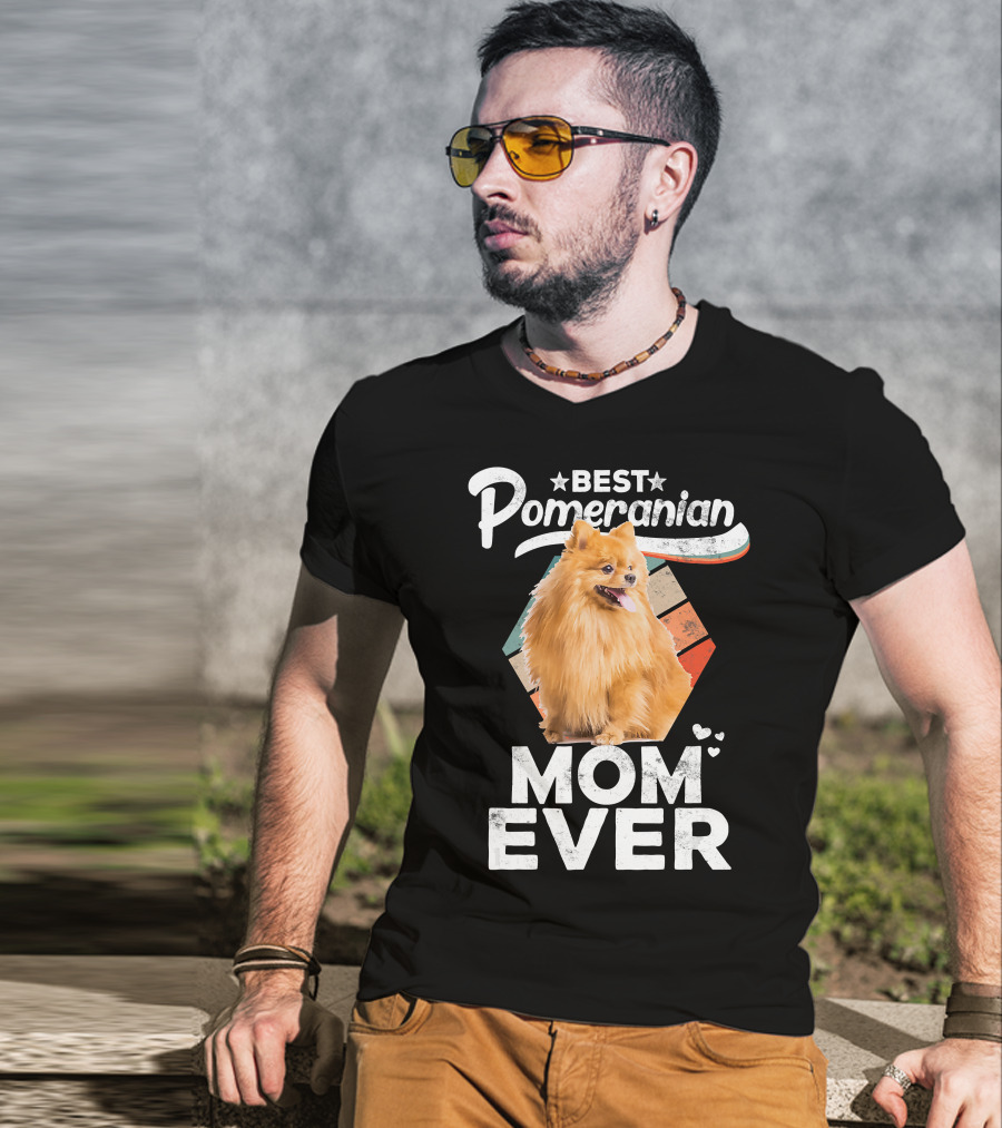 Best Pomeranian Mom Ever Pomeranian Lovers T-Shirt