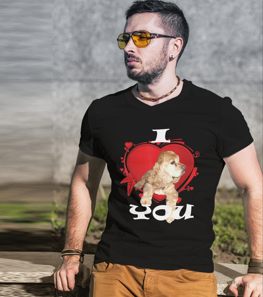 I Heart You Cocker Spaniel Love T-Shirt