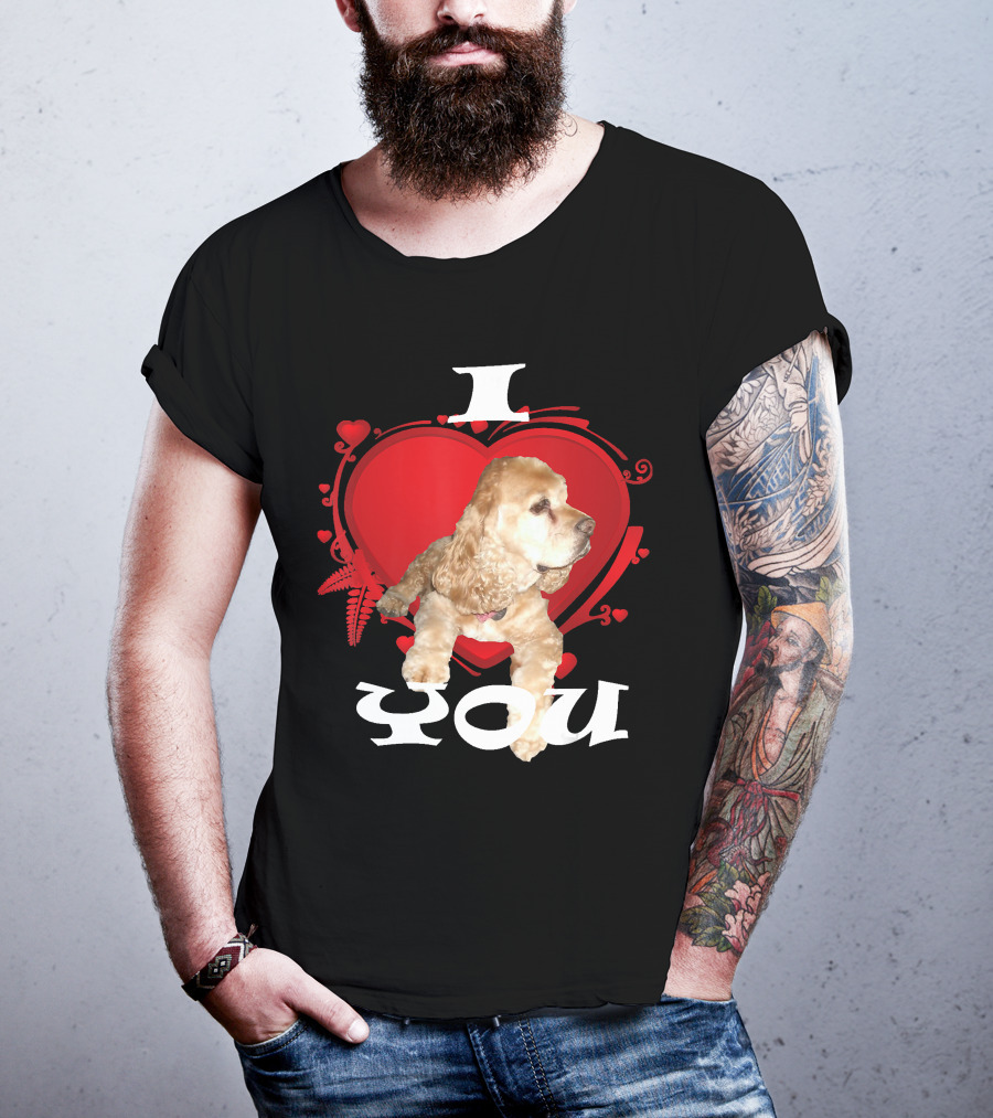 I Heart You Cocker Spaniel Love T-Shirt