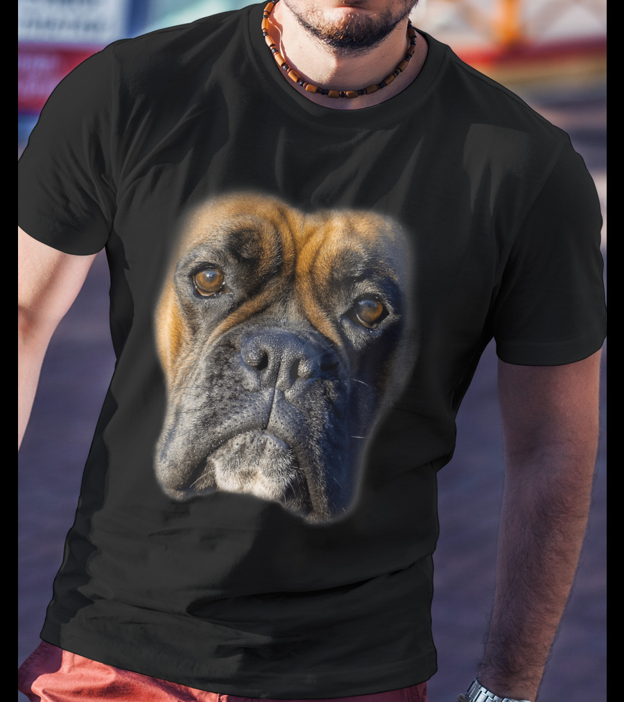 Boxer Dog Face Funny Animal Lover T-Shirt