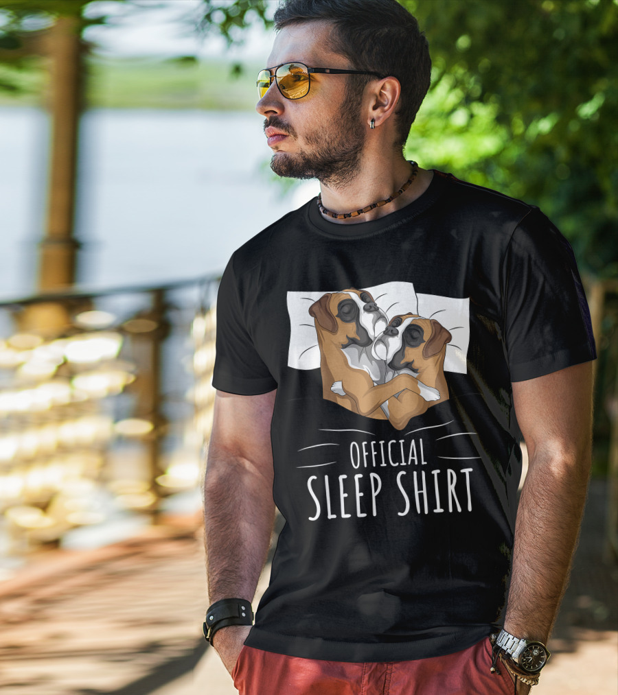 Boxer Dog Official Sleep T-Shirt