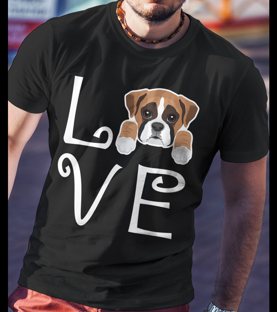 Love Boxer Puppy Dog Owner Boxer Love T-Shirt