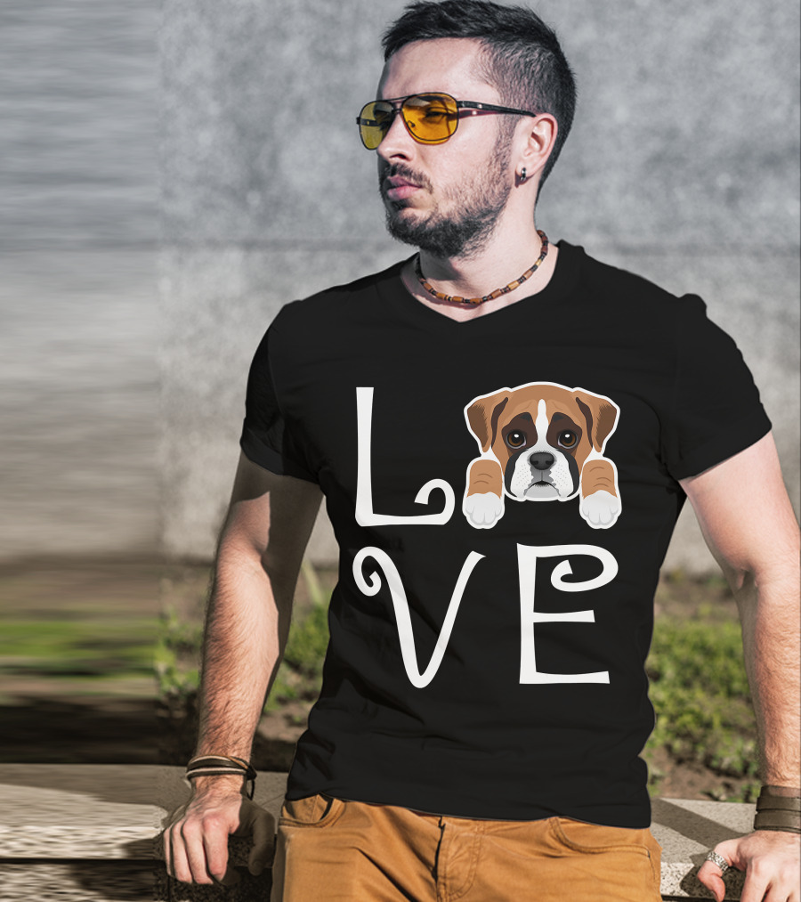 Love Boxer Puppy Dog Owner Boxer Love T-Shirt