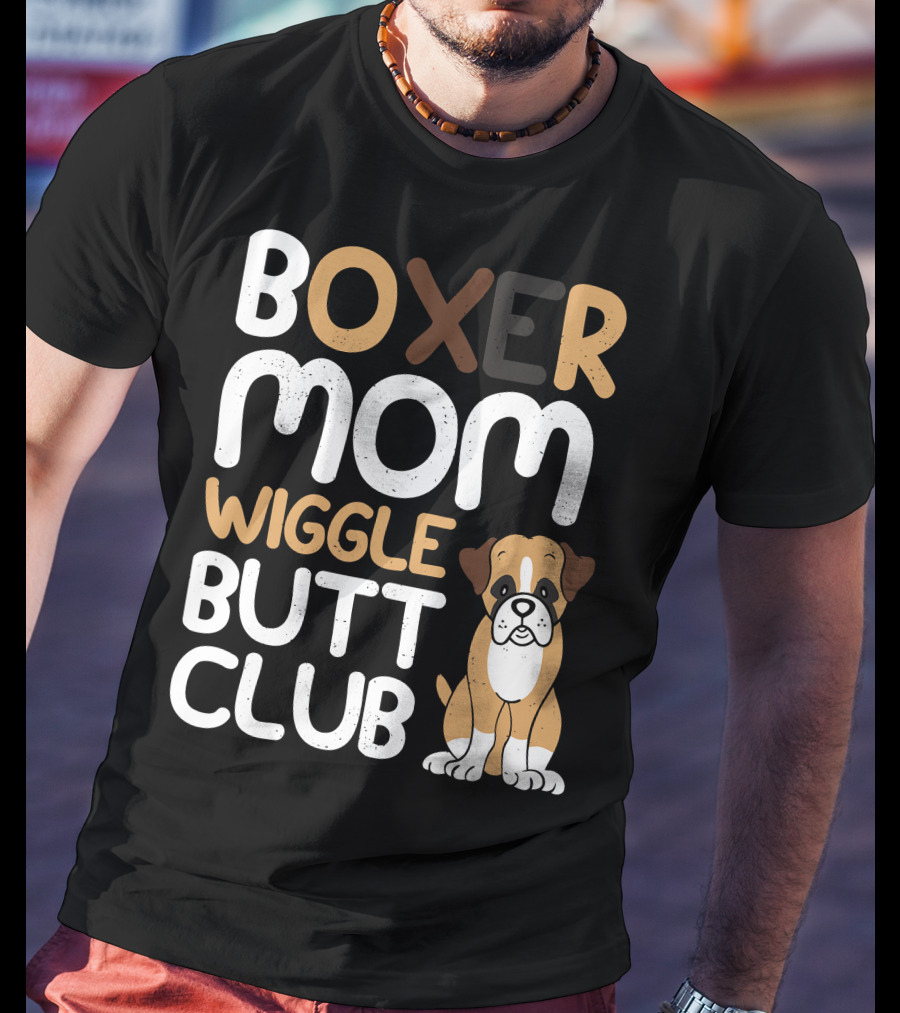 Boxer Mom Wiggle Butt Club Puppy T-Shirt
