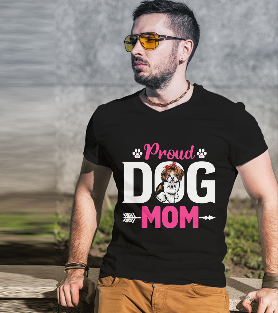 Proud Dog Mom Shih Tzu T-Shirt