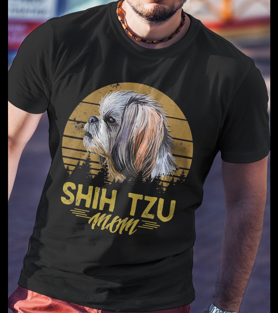 Shih Tzu Mom Retro Dog 365 T-Shirt