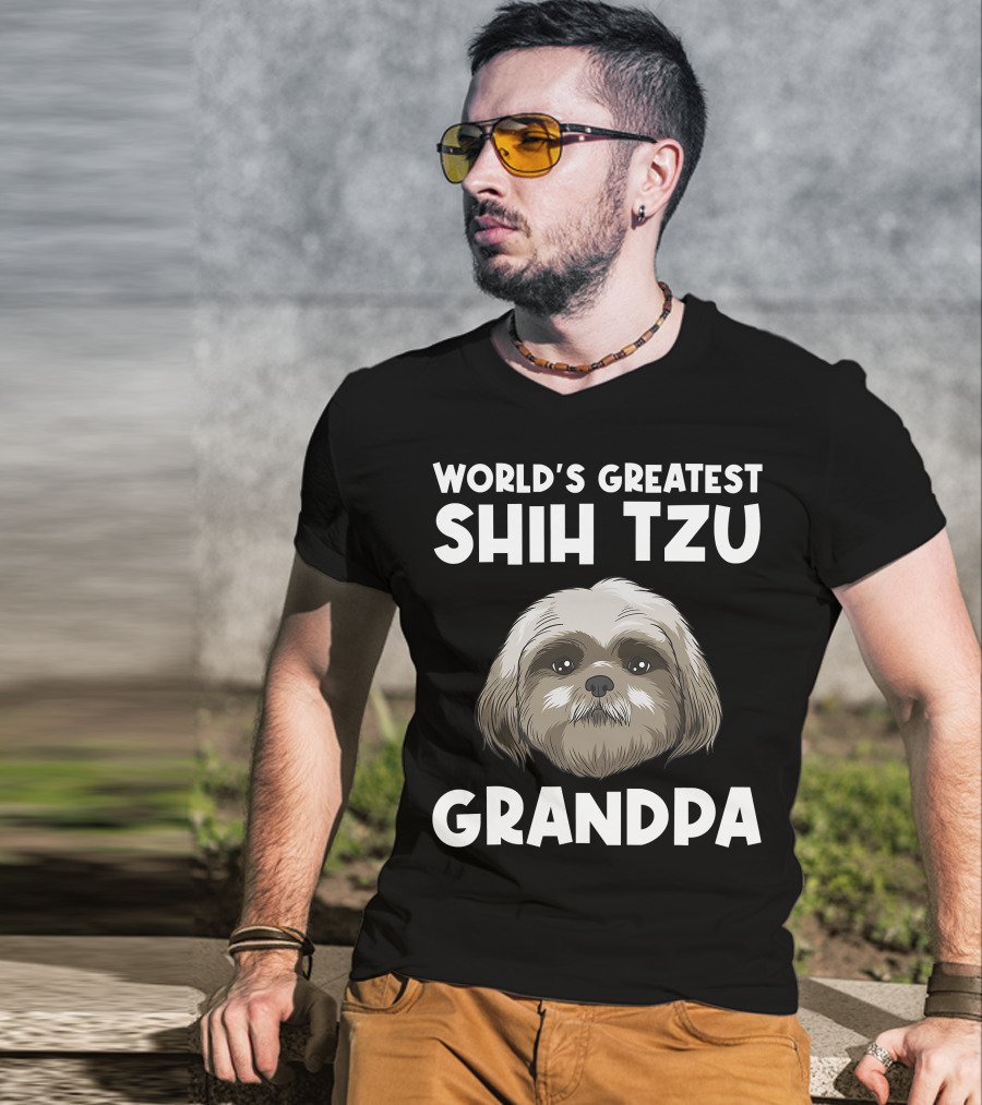 World's Greatest Shih Tzu Grandpa T-Shirt